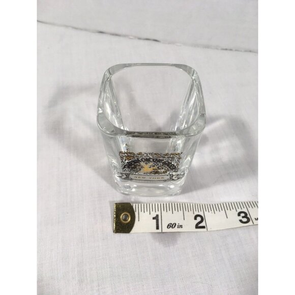 Vintage Tavern On The Green - Square Shot Glass Gold Stag Logo - Rare - EUC - Picture 6 of 6